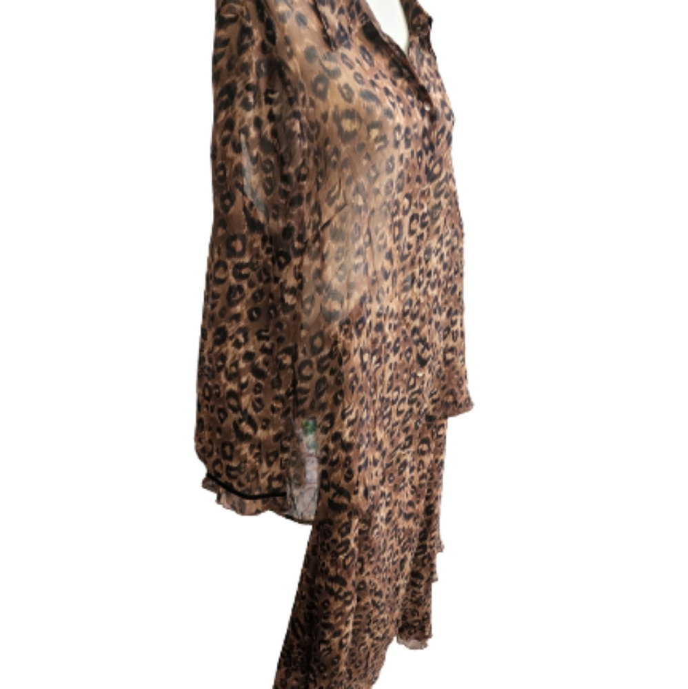 JH Collectibles 2 piece Blouse and Skirt set, Animal Print Dress